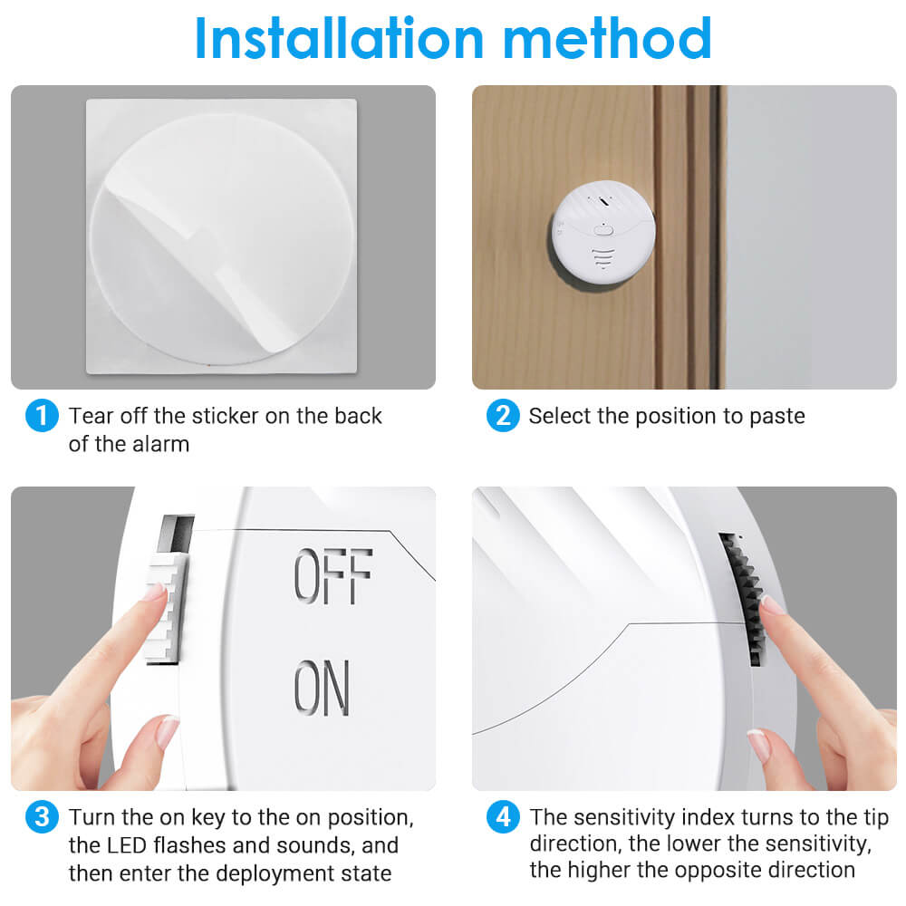 Uouoao Smart Tuya WiFi Vibration Door & Window Alarm