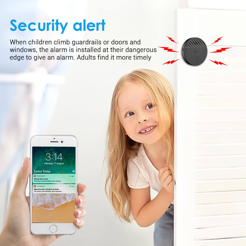 Uouoao Smart Tuya WiFi Vibration Door & Window Alarm