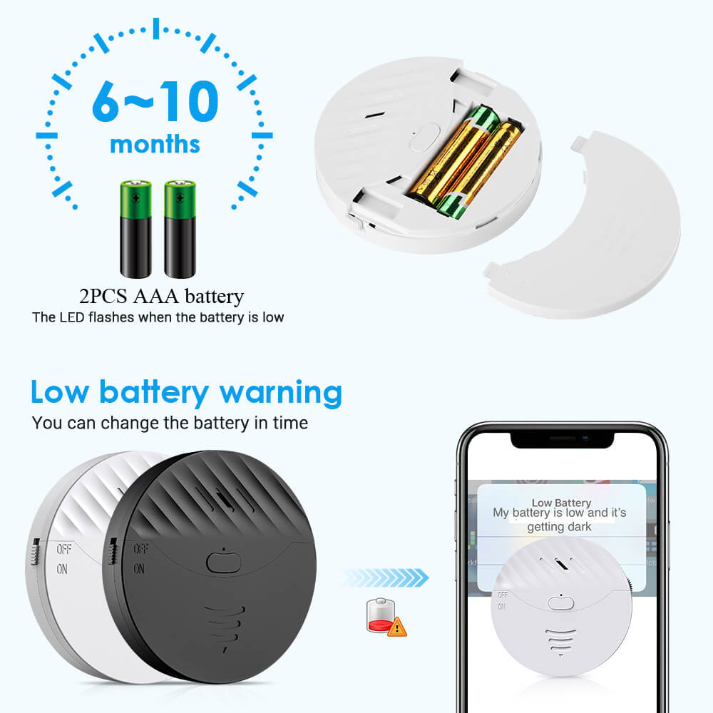 Uouoao Smart Tuya WiFi Vibration Door & Window Alarm