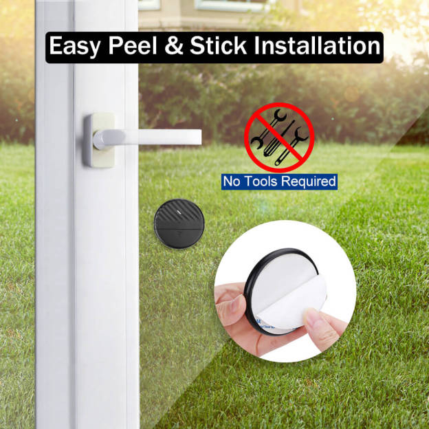 Uouoao Ultra-Slim Window Vibration Sensor Alarm