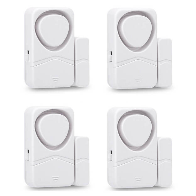 Uouoao Small Wireless Door and Window Alarms White
