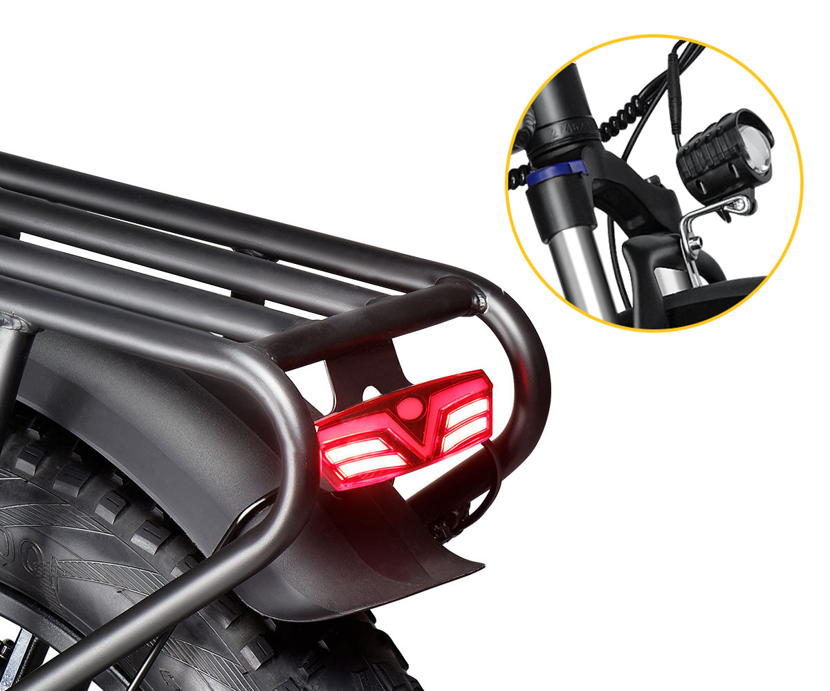 Integrated headlight and taillights