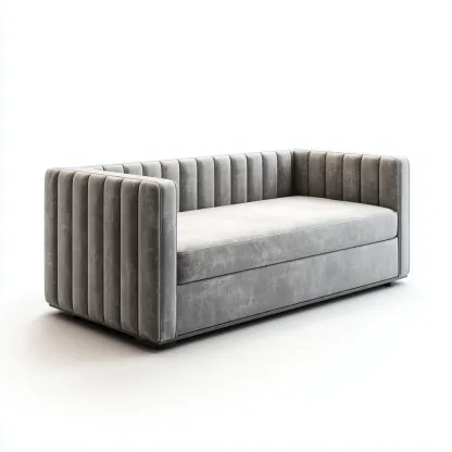 Canapé lit tissu 200x90x75 cm - gris - design moderne-Sizenodecor