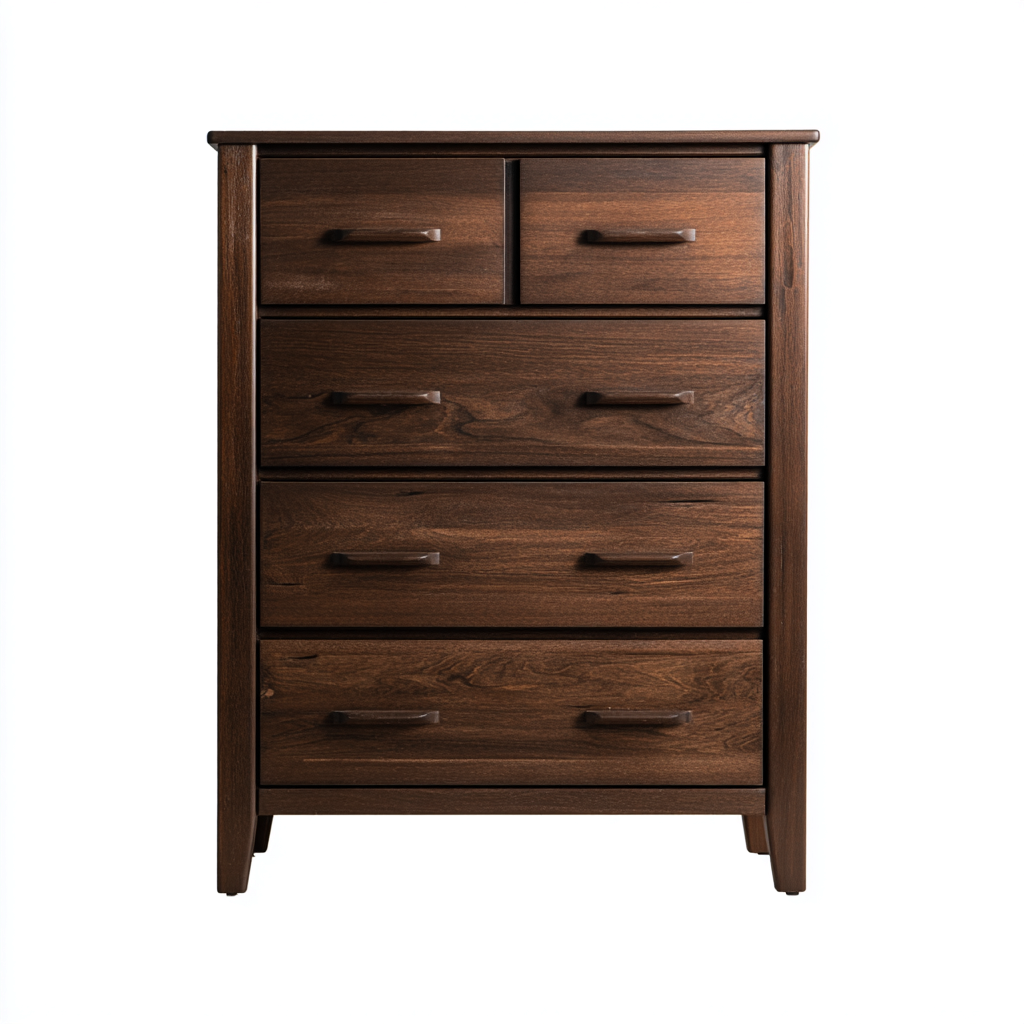 Cassettiera-legno-92x45x108 cm-Noce scuro-stile moderno-Kazenlyinterior