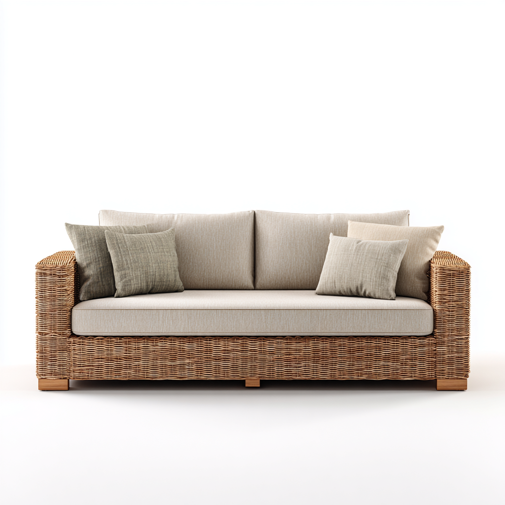 Divani da esterno-rattan-tessuto per esterni-215x87x78 cm-beige-marrone-design moderno-Kazenlyinterior