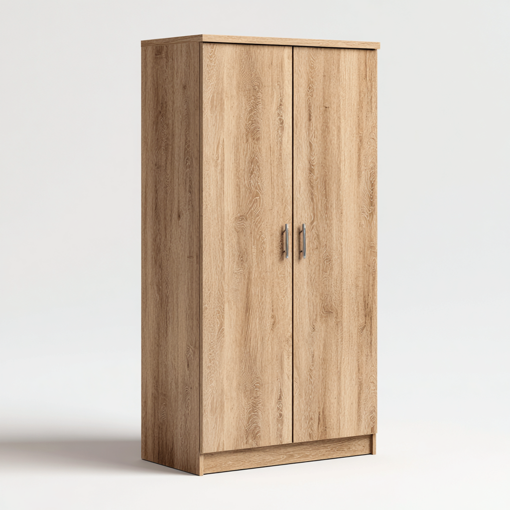 Armadio - legno - 90x55x185 cm - legno naturale - stile moderno-Vovoravanest