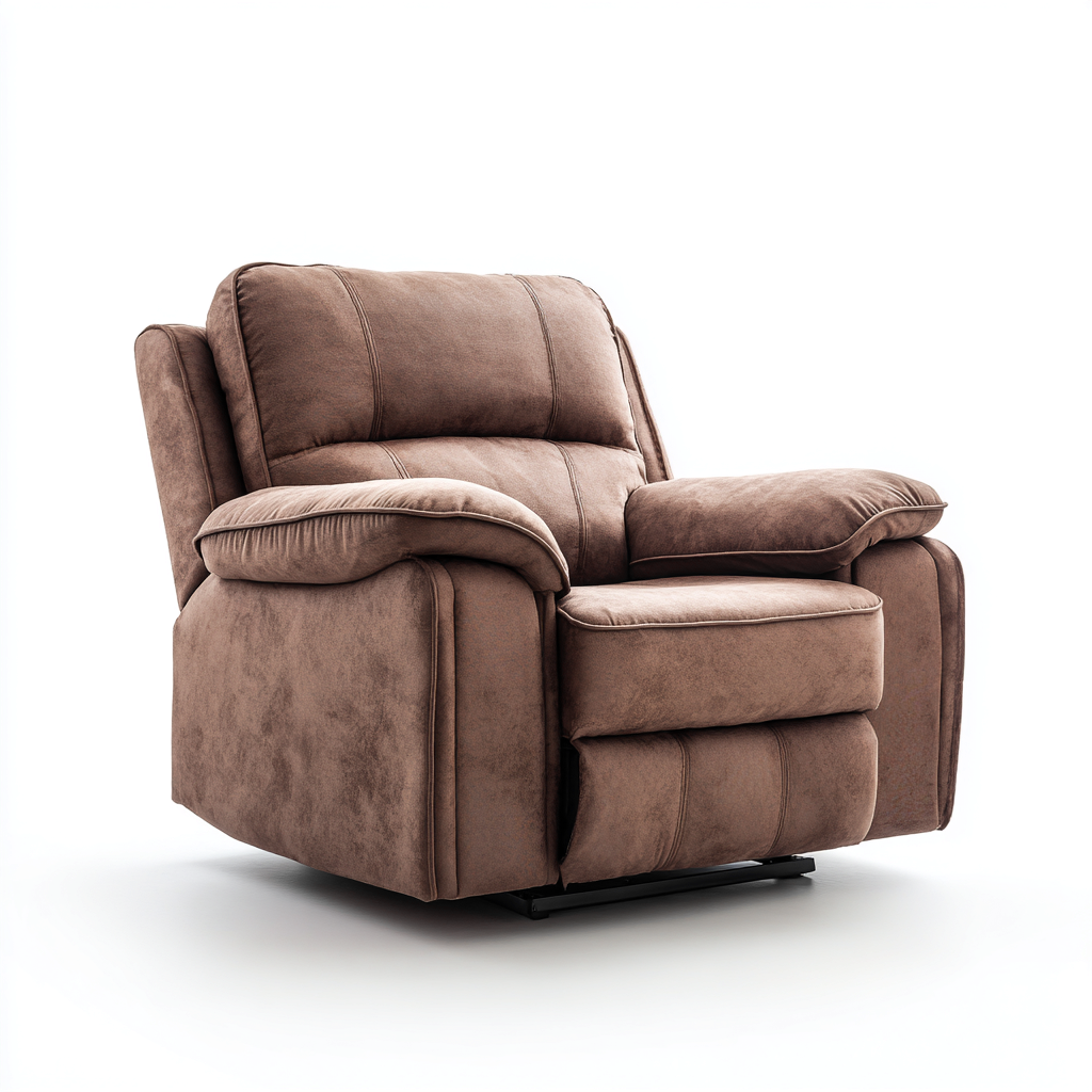 Poltrona reclinabile - tessuto - 101x95x106 cm - Marrone chiaro - stile moderno-Vovoravanest