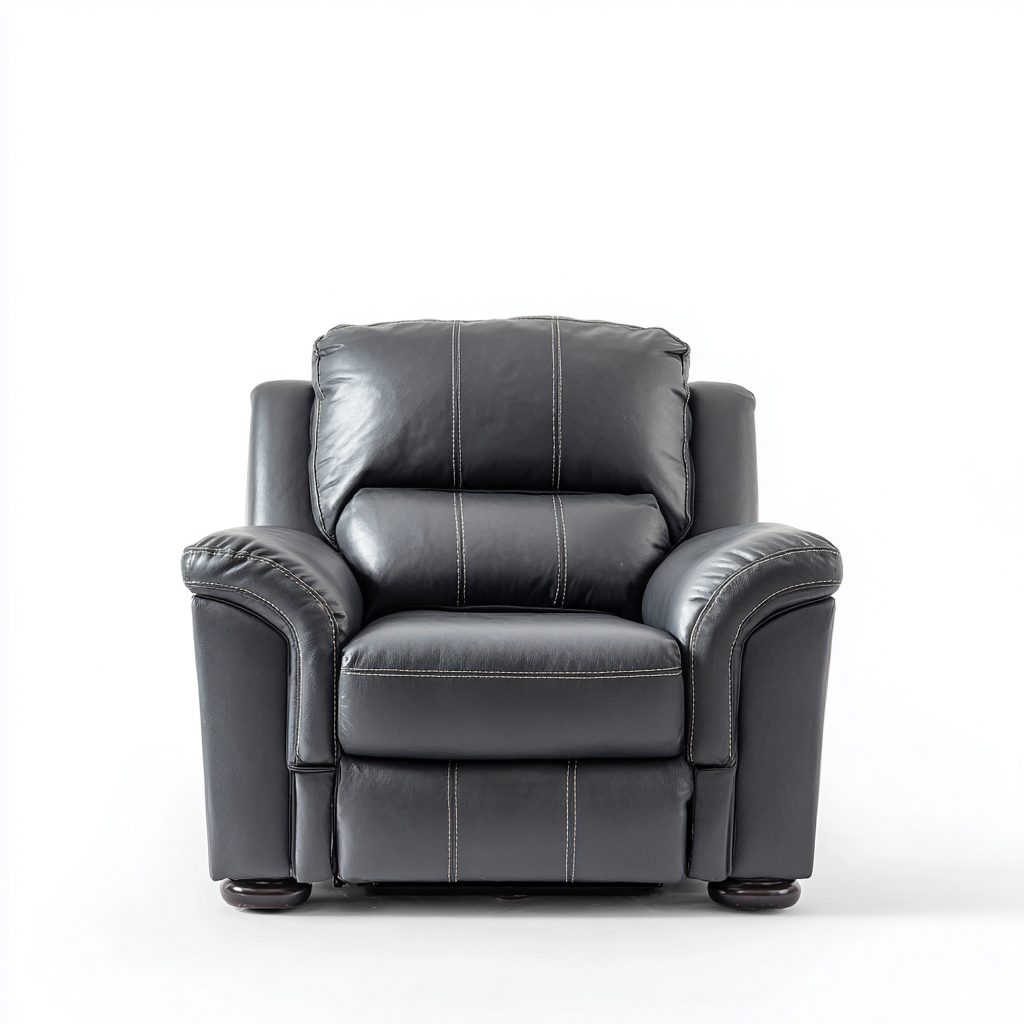 Poltrona reclinabile - pelle sintetica - 95x90x104 cm - Grigio scuro - stile moderno-Vovoravanest