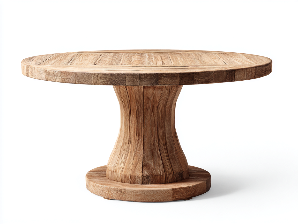 Table de jardin en bois 120x120x75 cm - marron - mobilier d'extérieur naturel-Karorastudio