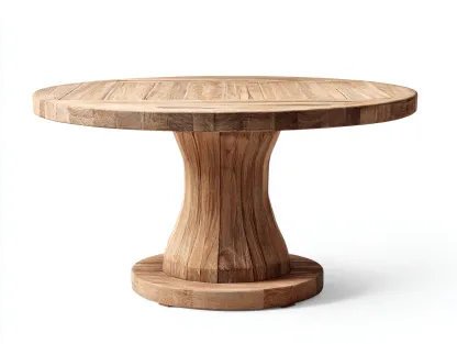 Table de jardin en bois 120x120x75 cm - marron - mobilier d'extérieur naturel-Karorastudio