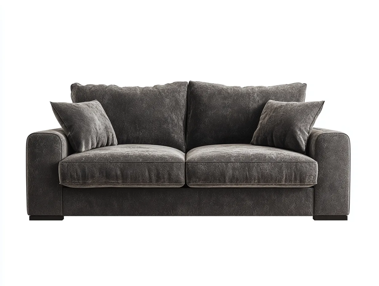 Canapé 2 places en tissu 180x90x85 cm - Gris foncé - Design intérieur confortable-Zatinidecor