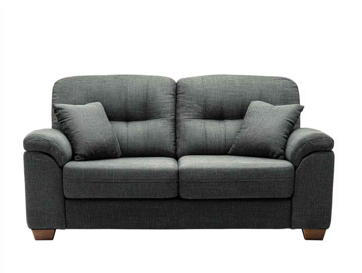 Canapé 2 places en tissu 165x90x85 cm - gris foncé - confort moderne-Zatinidecor