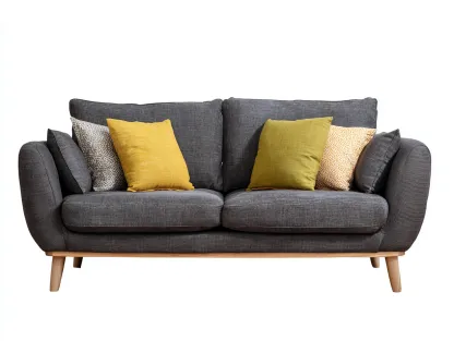 Canapé 2 places en tissu 160x90x85 cm gris pour salon-Zatinidecor