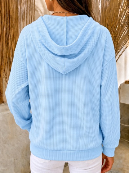 CLEARANCE SALE🔥Women's Waffle Knit Drawstring Hoodie