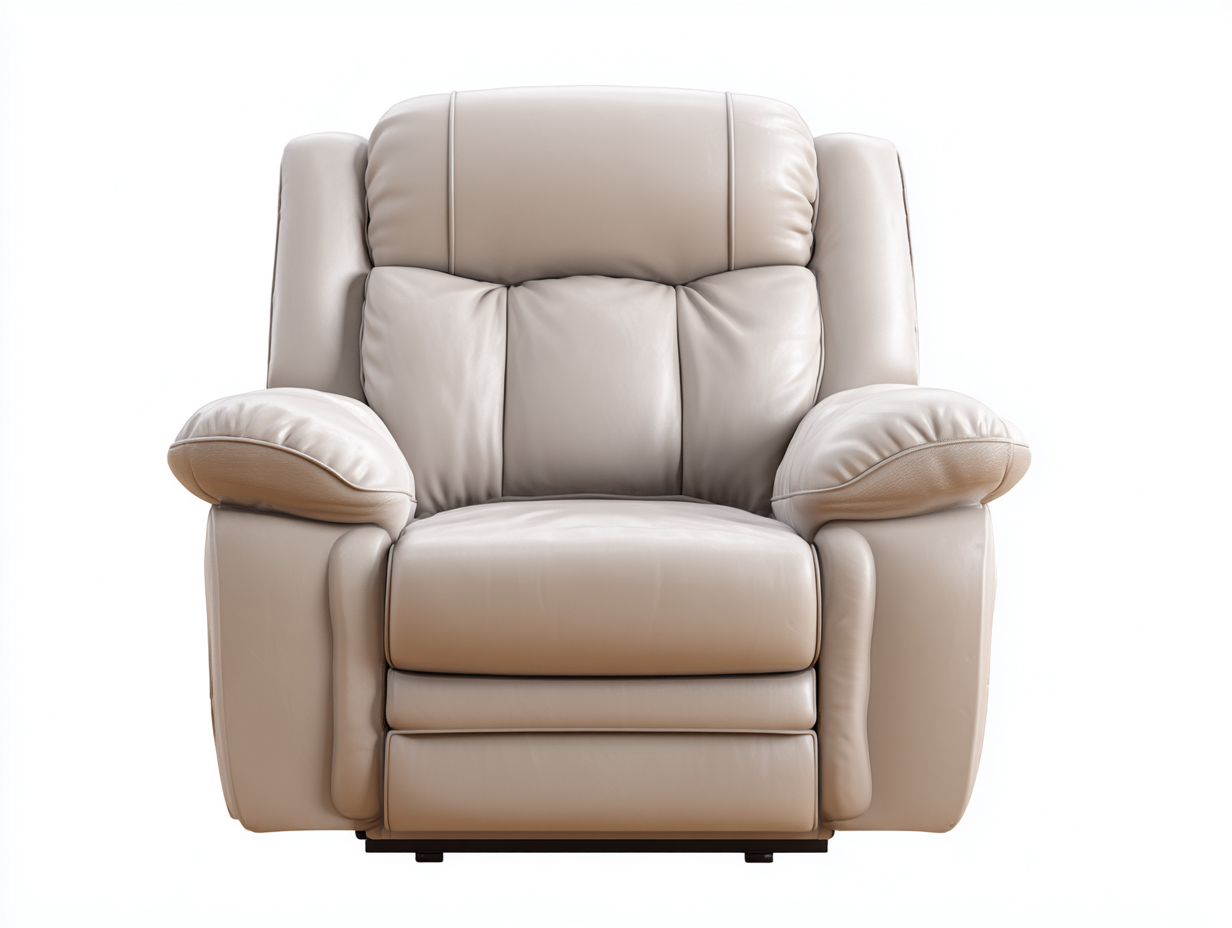 Poltrona reclinabile - Pelle - 90x94x103 cm - Beige - Stile classico comfort-Ralavaabode