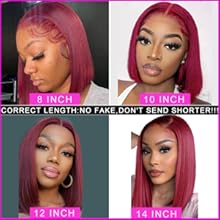 99J burgundy bob wig human hair