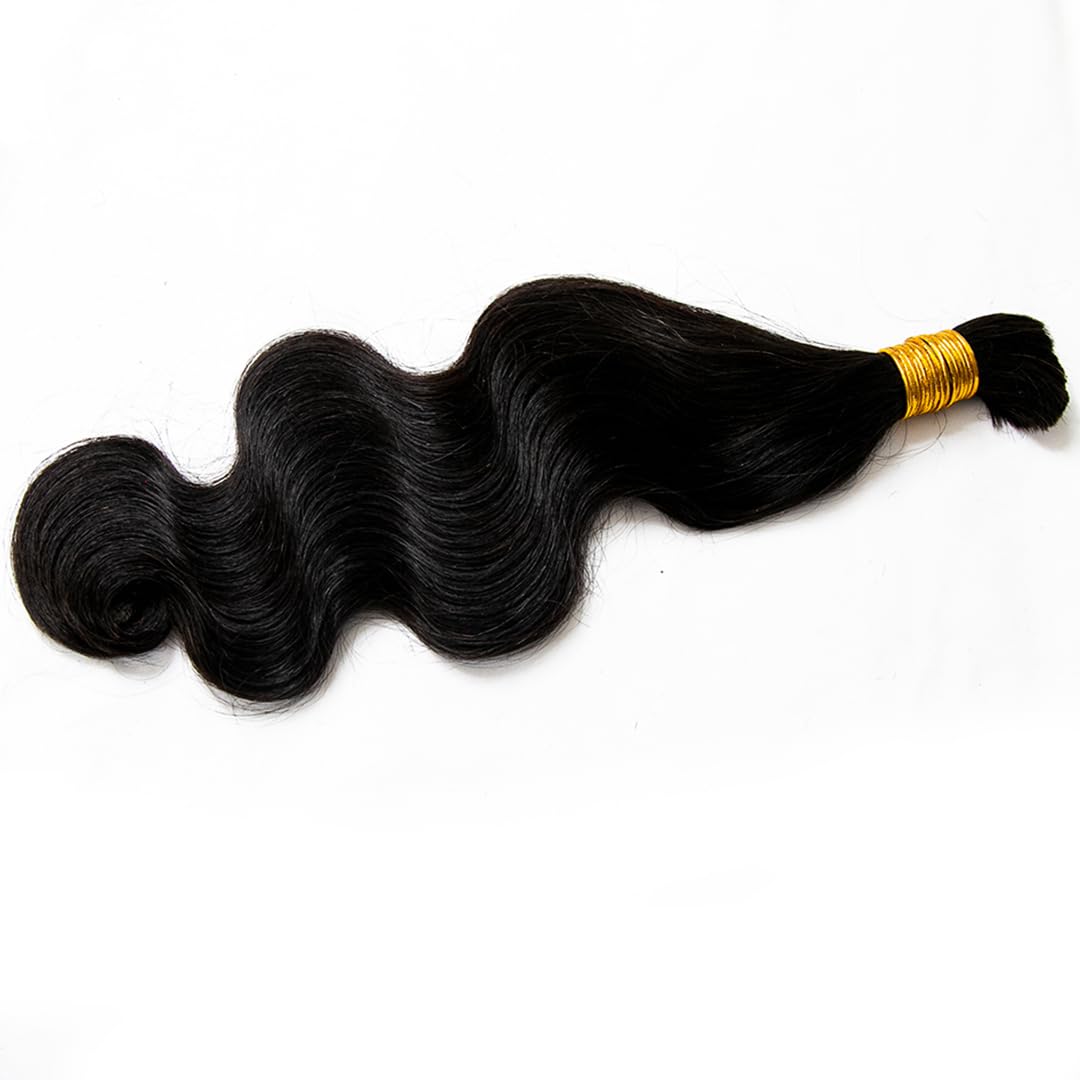 Unprocessed Body Wave Human Hair for Boho Braids - 18inch 100G Braiding Hair Bundles-Mielox Beauty