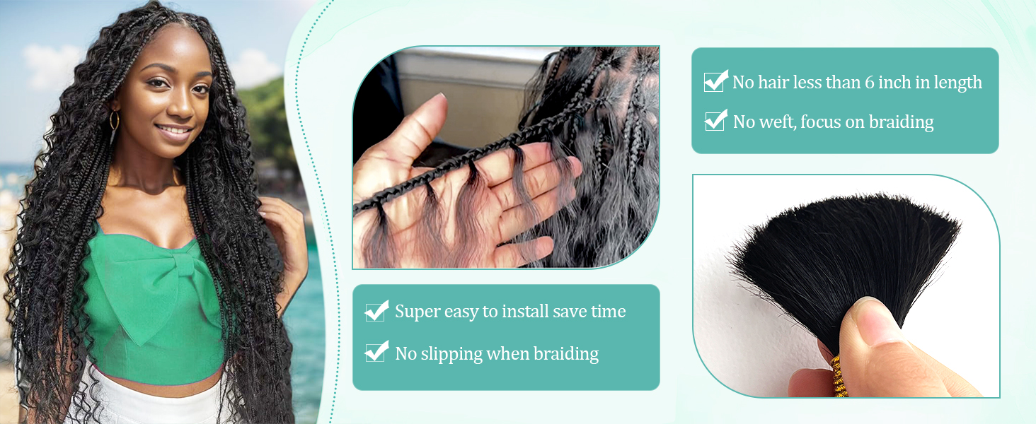 boho human hair for braiding
