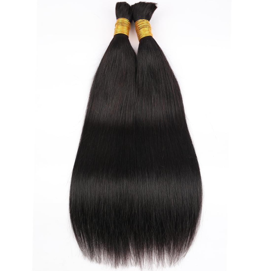 Human Braiding Hair for Boho Braids 20inch Straight Bulk Human Hair Extensions for Braiding No Weft Brazilian Virgin Human Braiding Hair for Black Woman Straight 1 Bundle 100g Natural Black-Mielox Beauty