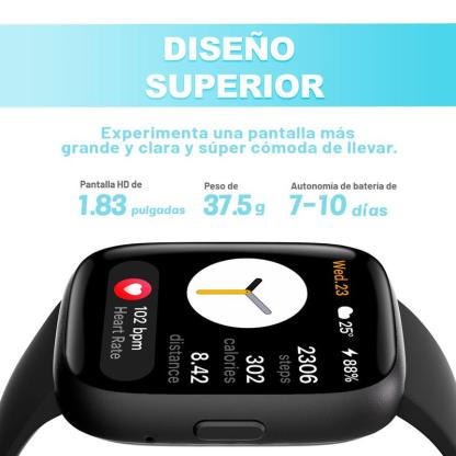 Reloj inteligente multifunción para hombre y mujer, rastreador de Fitness de 1,83 inch, con rastreador de pasos / rastreador de actividad, podómetro, reloj inteligente para responder / hacer llamadas, Compatible con Android iOS