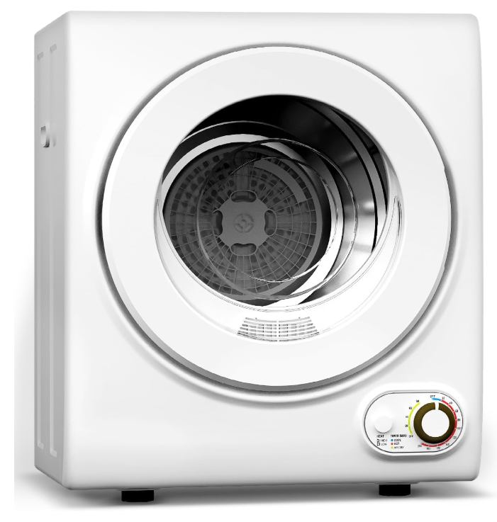 Secadora portátil de 110 V – Secadora compacta de ropa de 850 W con 4 modos de secado automático, tina de acero inoxidable, perilla de control simple para apartamentos, dormitorios y