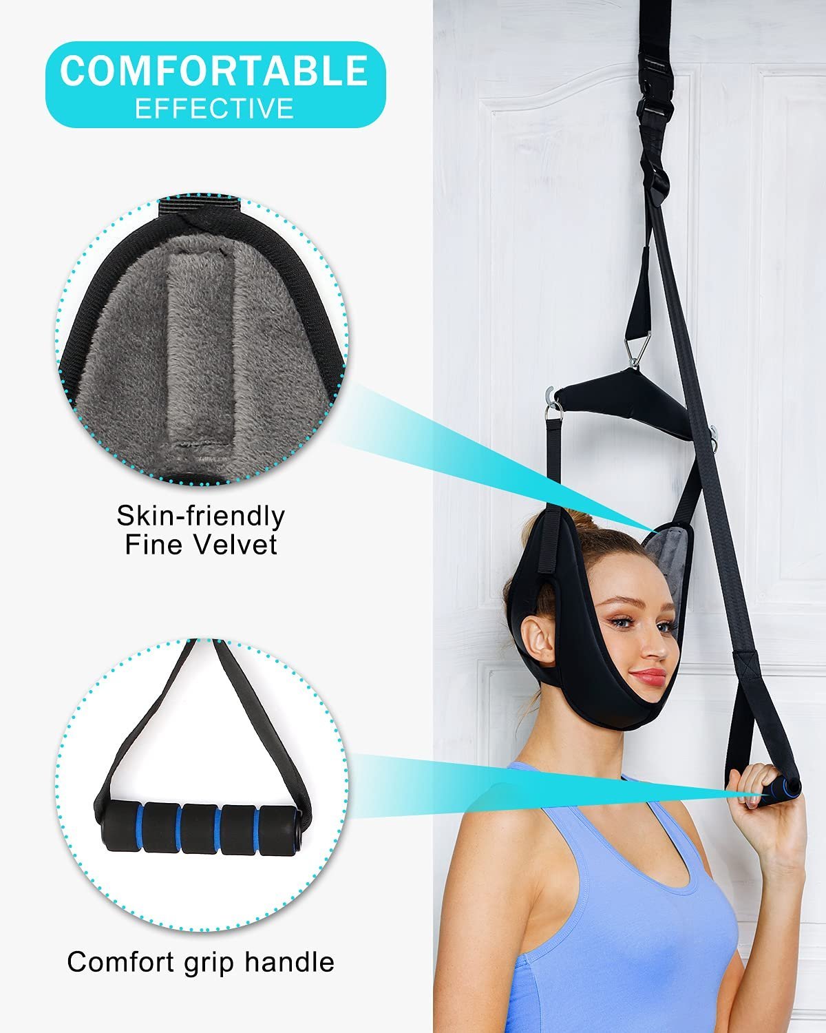 💪Relieve Neck/Waist/Back Pain Anytime, Anywhere – The Ultimate Portable Cervical Traction Device