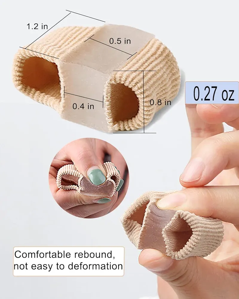 Gel Toe Spacers for Overlapping Toes Women Men, Bunion Toe Separators with 2 Loops for Feet, Hammer Toe Support Pads (2PC)