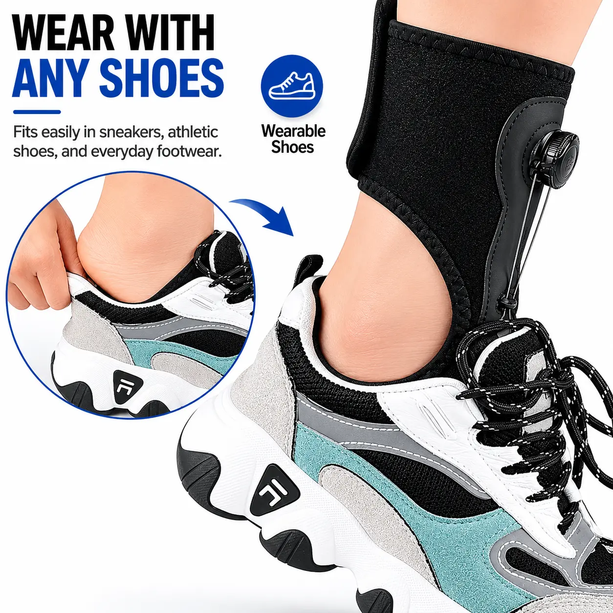Unisex Adjustable Dial Ankle Stabilizer