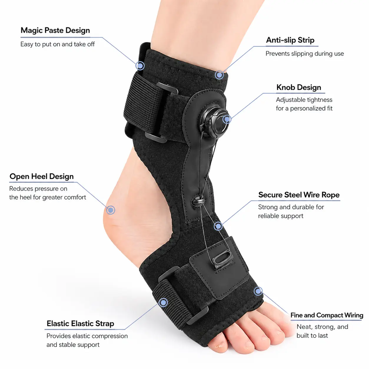 Unisex Adjustable Dial Ankle Stabilizer
