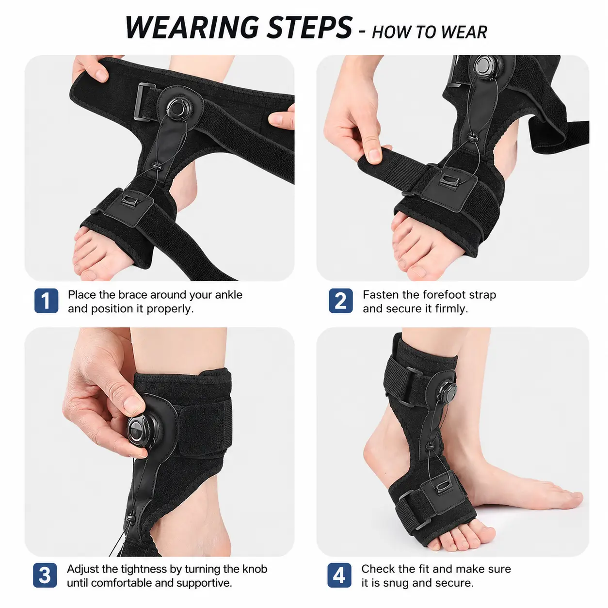 Unisex Adjustable Dial Ankle Stabilizer