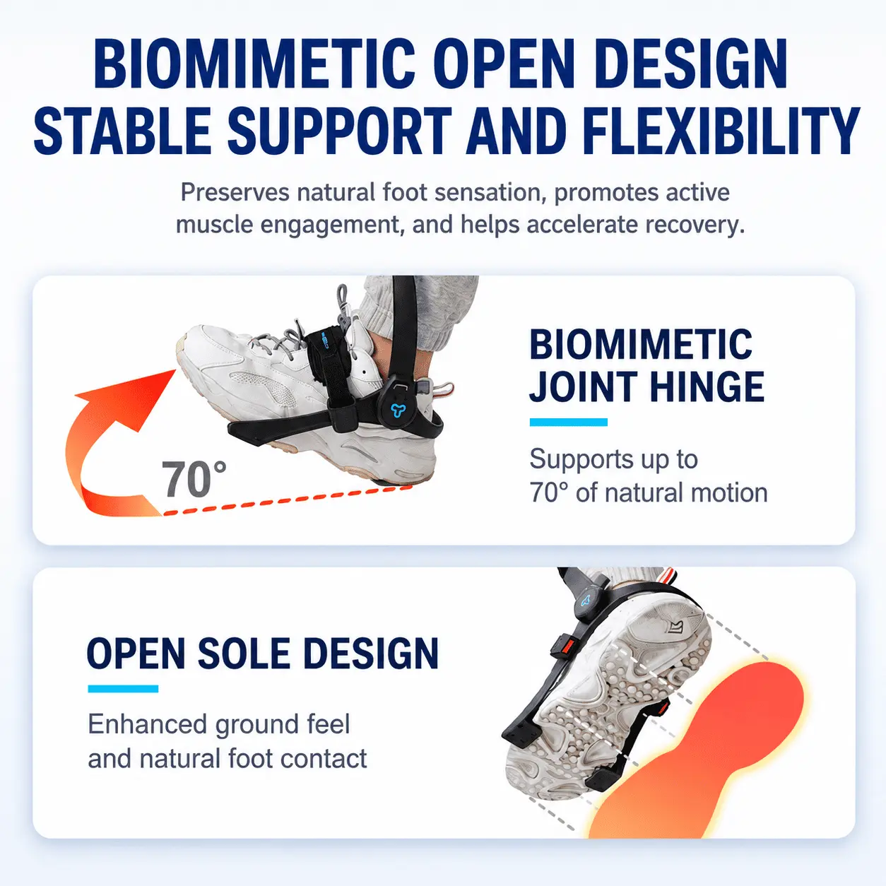 VELUNOR™ Carbon Fiber Foot Drop Support Brace