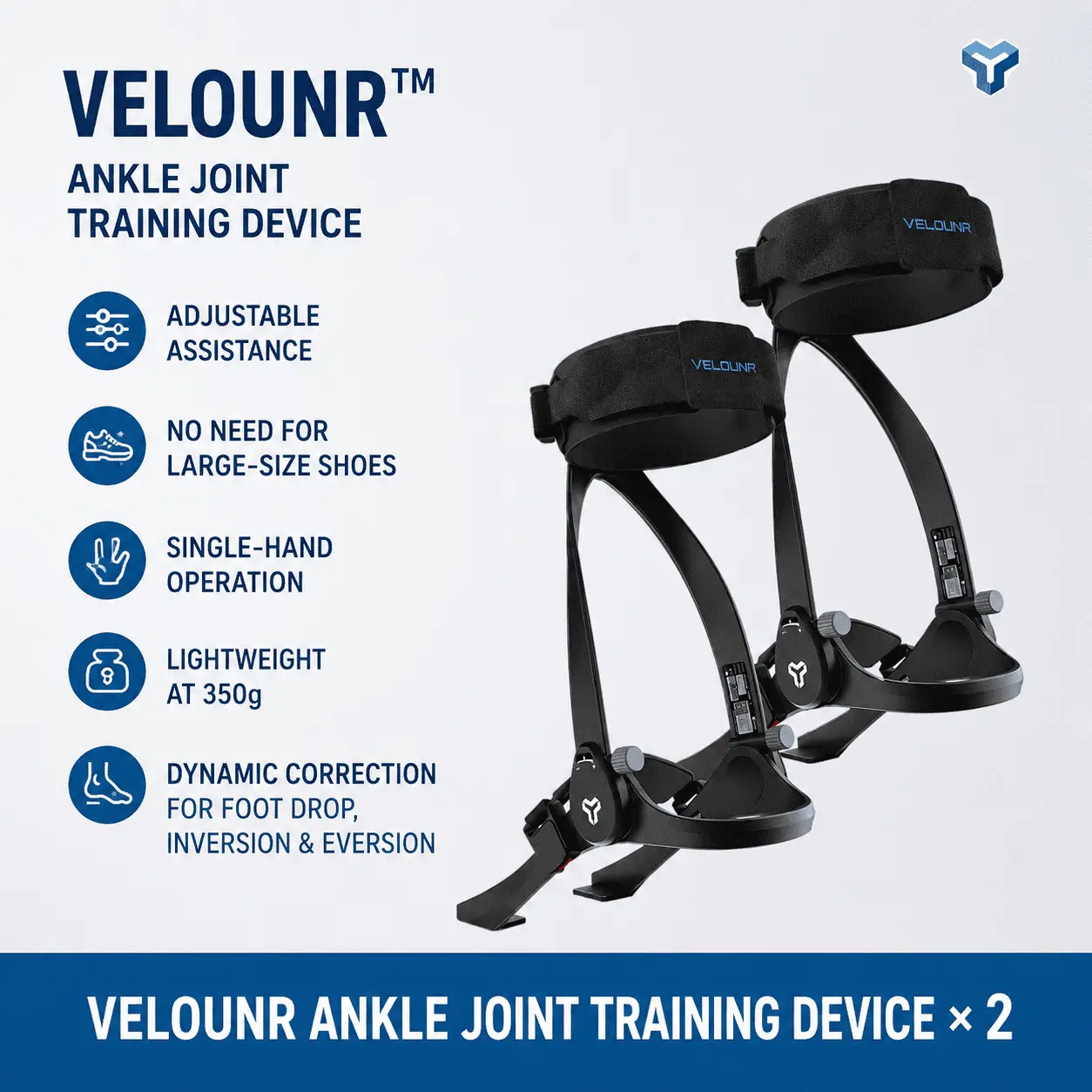 VELUNOR™ Carbon Fiber Foot Drop Support Brace