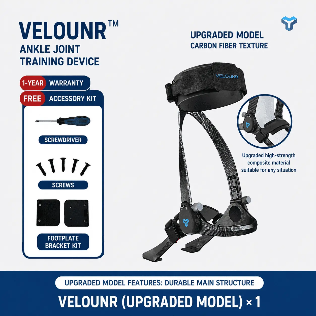 VELUNOR™ Carbon Fiber Foot Drop Support Brace