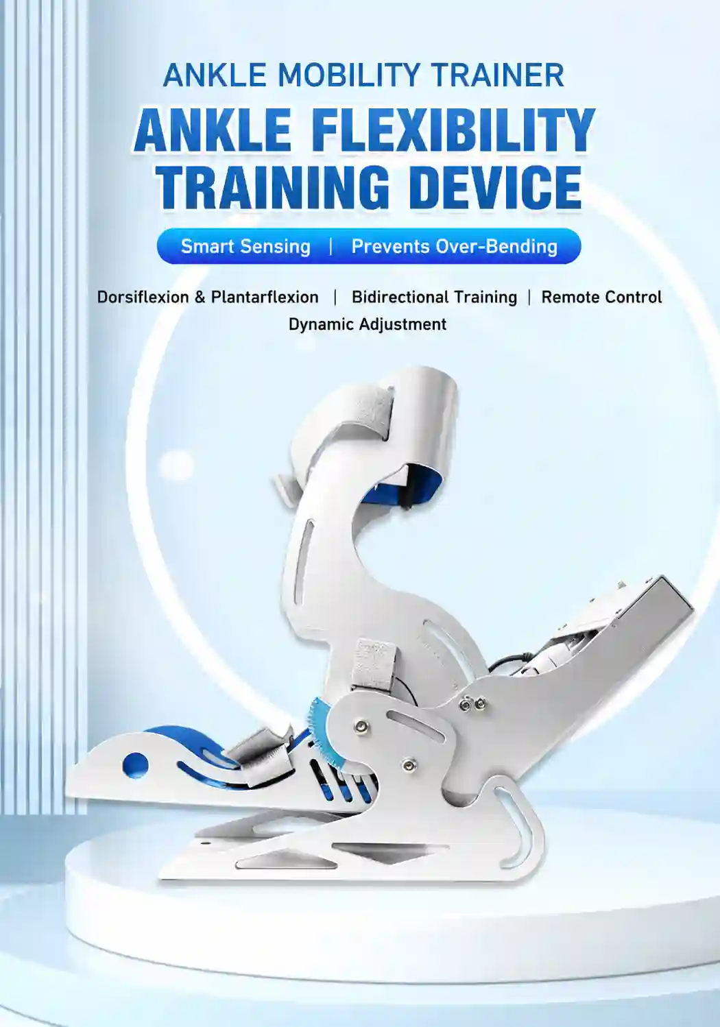 Electric Ankle Mobility Trainer with Remote Control – Adjustable Dorsiflexion & Plantarflexion Support