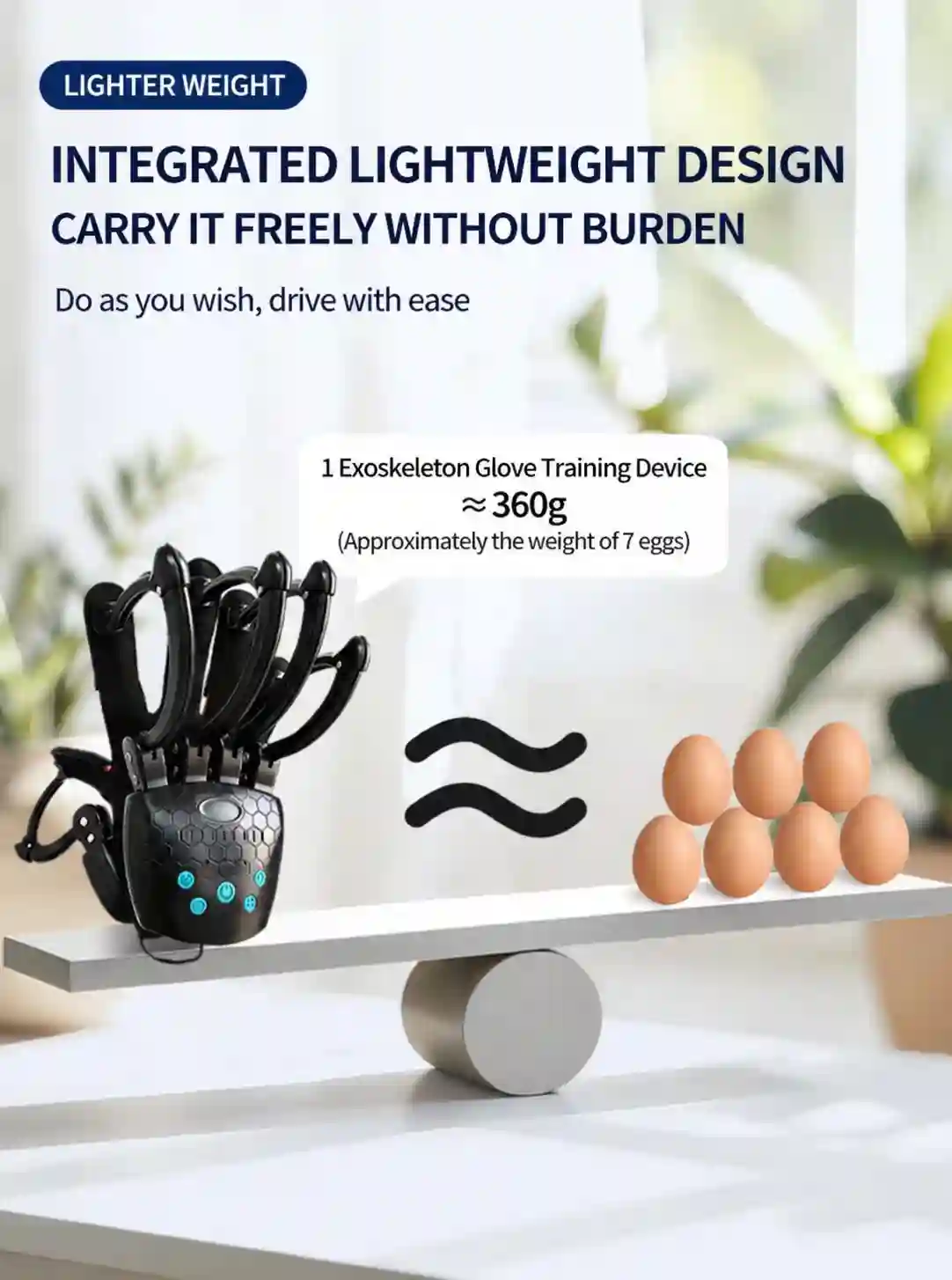 Smart Hand Training Glove with Exoskeleton Support – Adjustable Finger Exercise Device