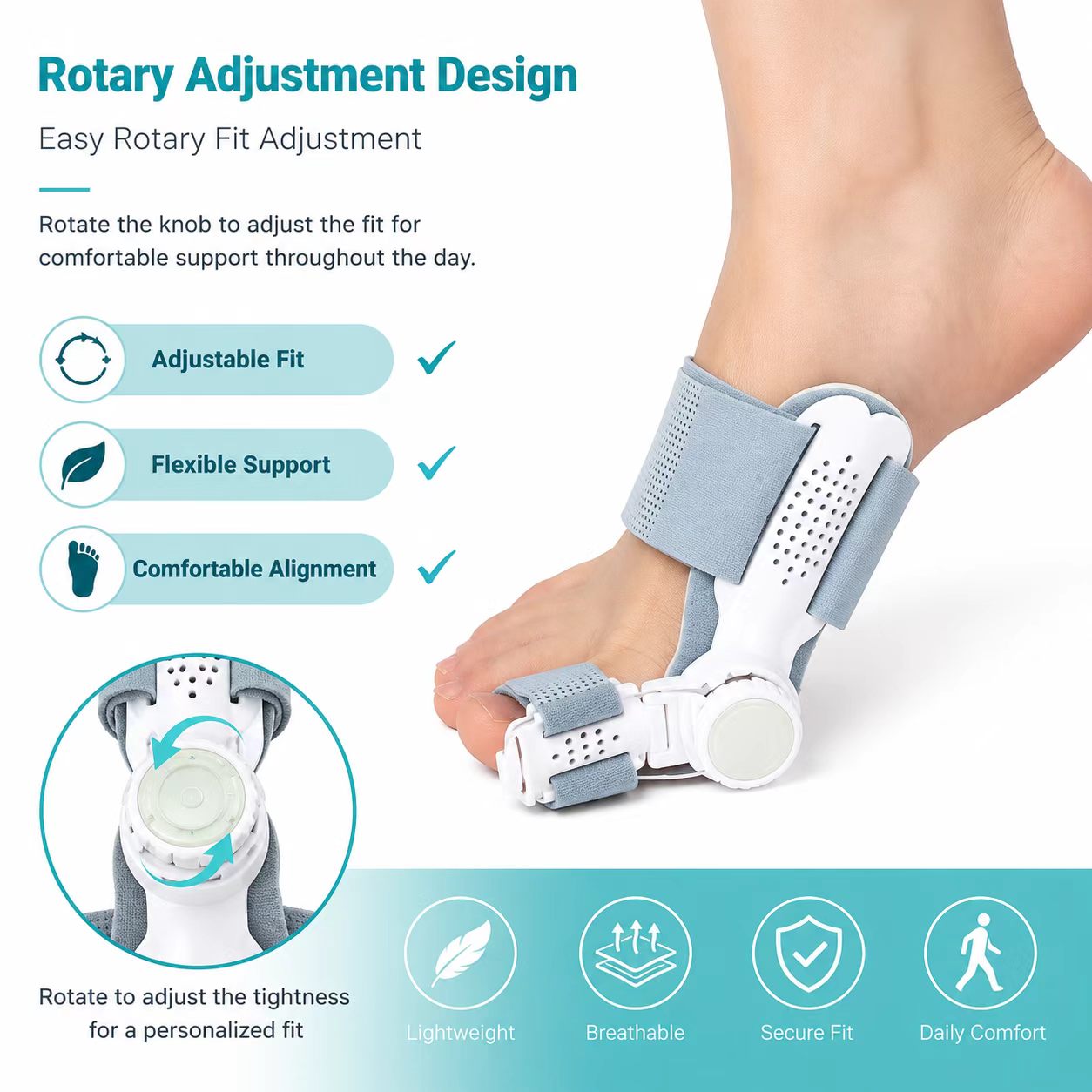 Adjustable Toe Alignment Support Brace
