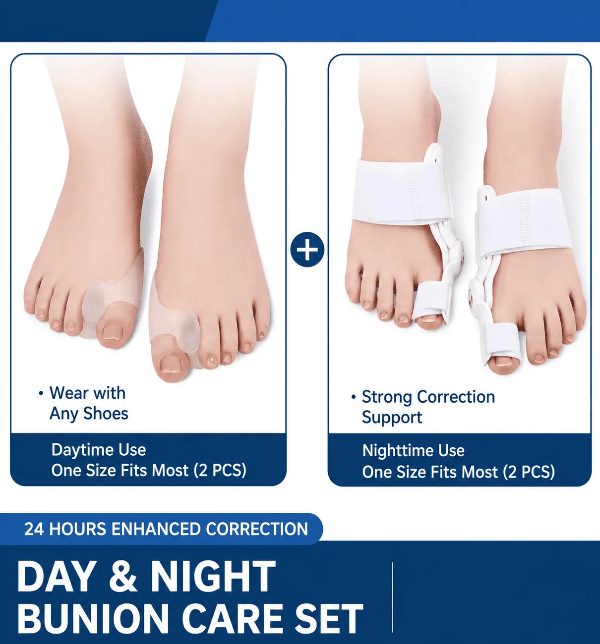 Velunor Day & Night Toe Spacer Comfort Set