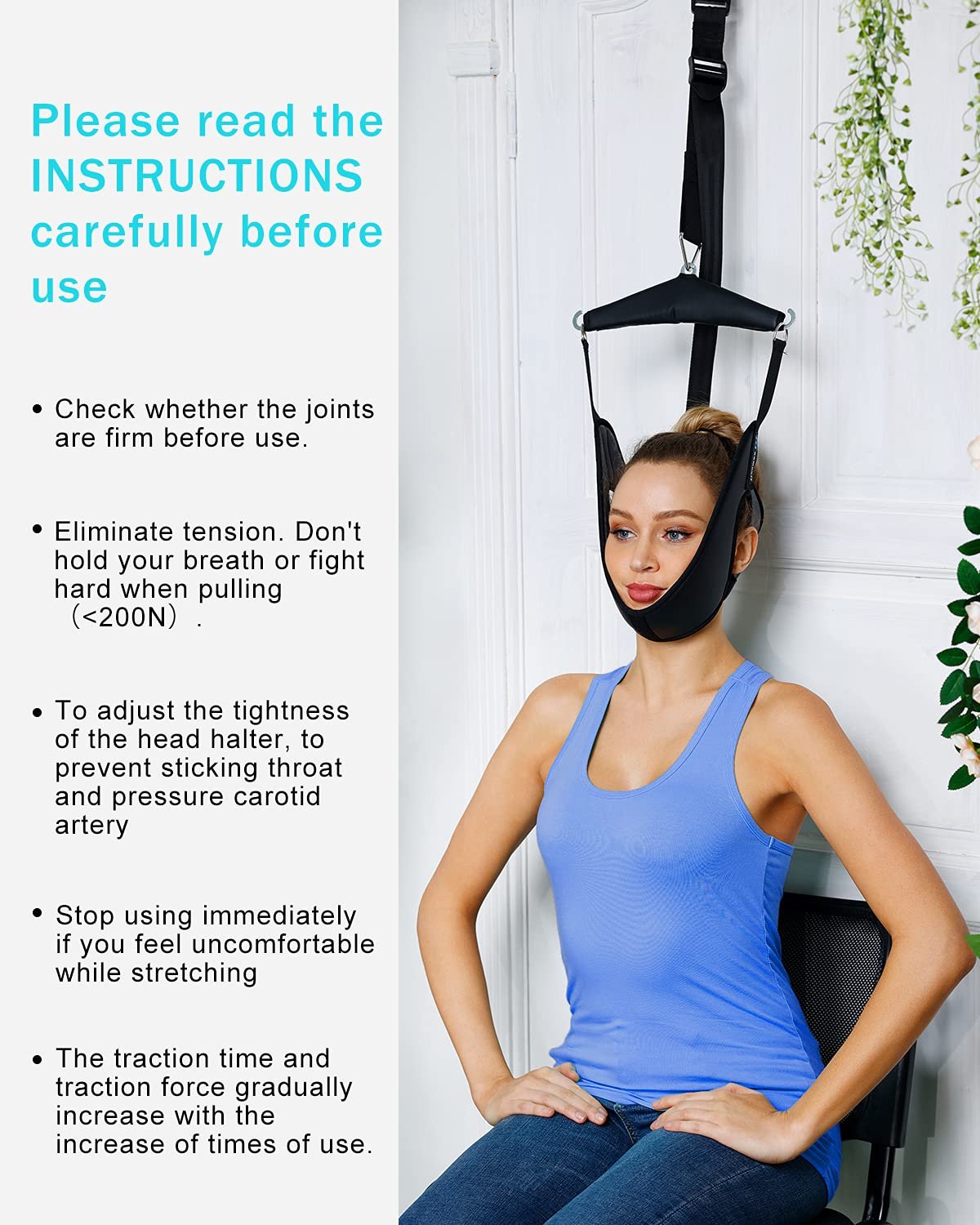 💪Relieve Neck/Waist/Back Pain Anytime, Anywhere – The Ultimate Portable Cervical Traction Device