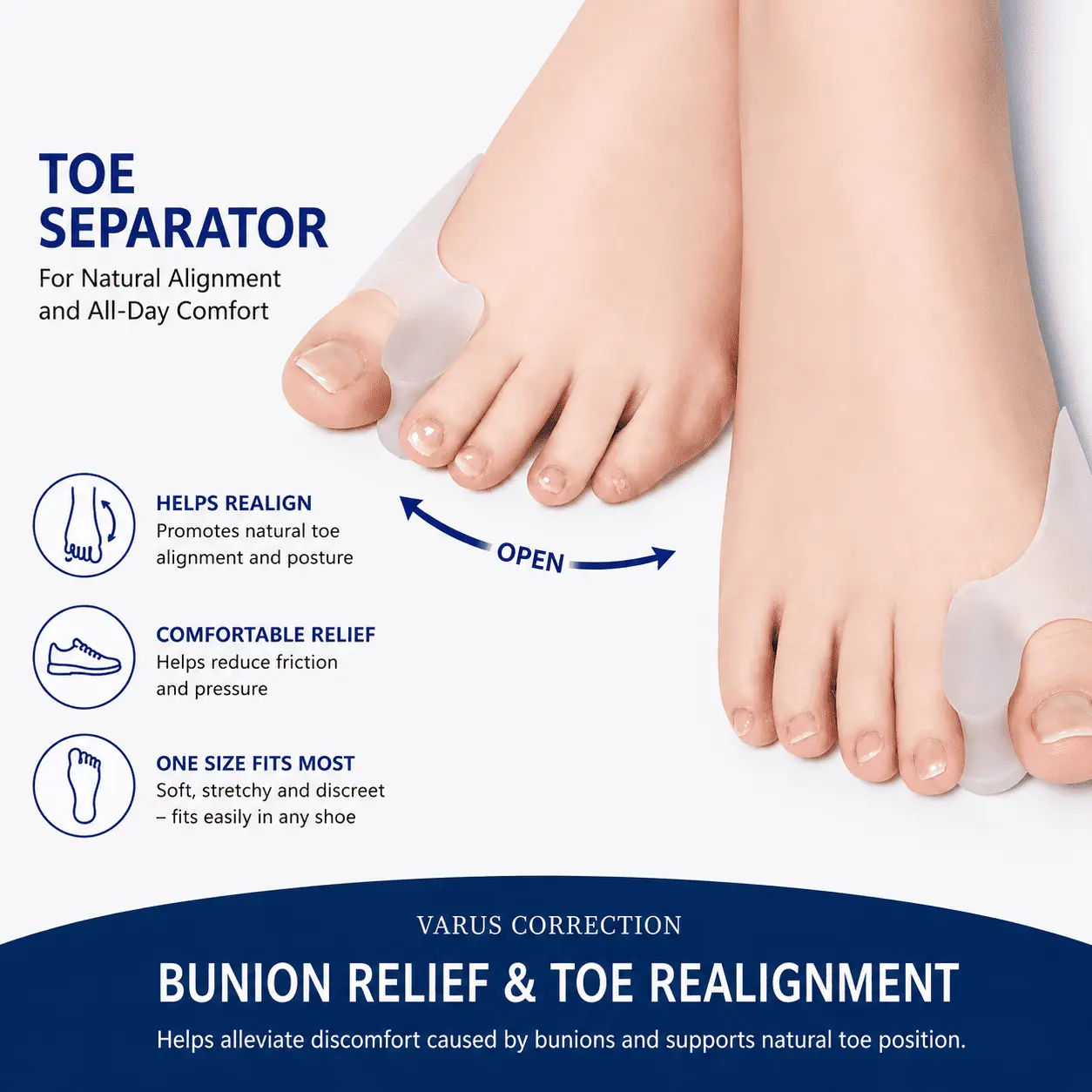 Velunor Day & Night Toe Spacer Comfort Set
