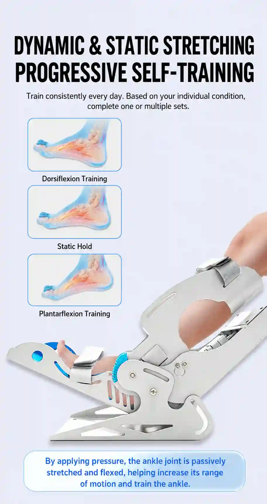 Electric Ankle Mobility Trainer with Remote Control – Adjustable Dorsiflexion & Plantarflexion Support