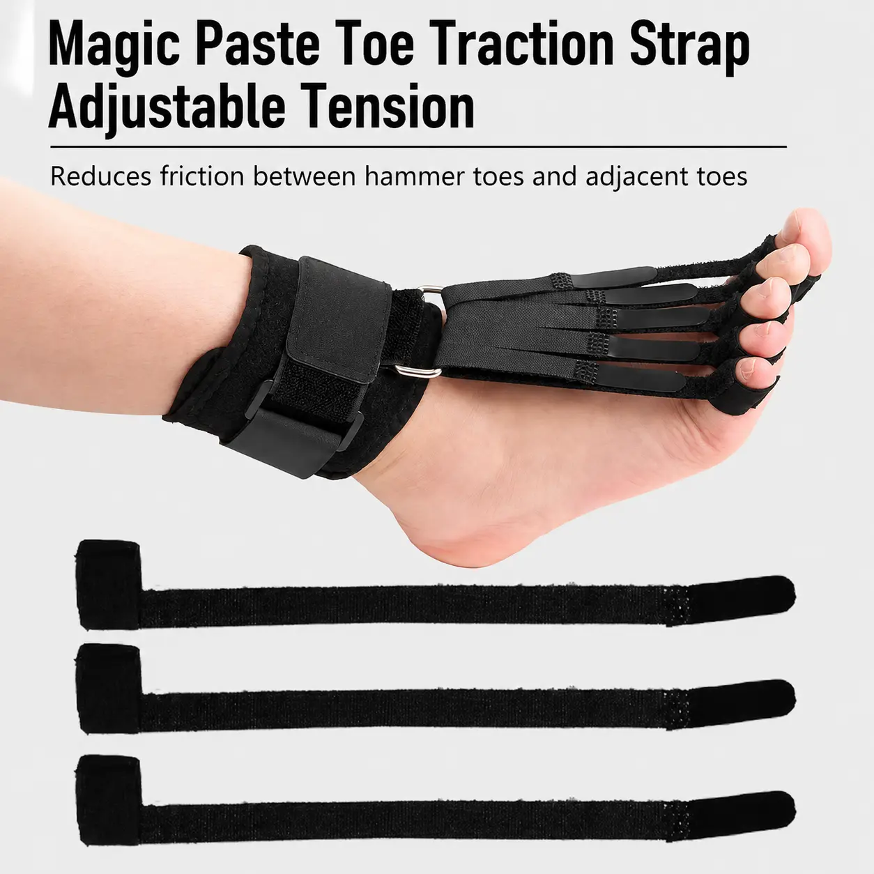 Adjustable Toe Retractor Support for Overlapping Toes & Hammer Toe Comfort