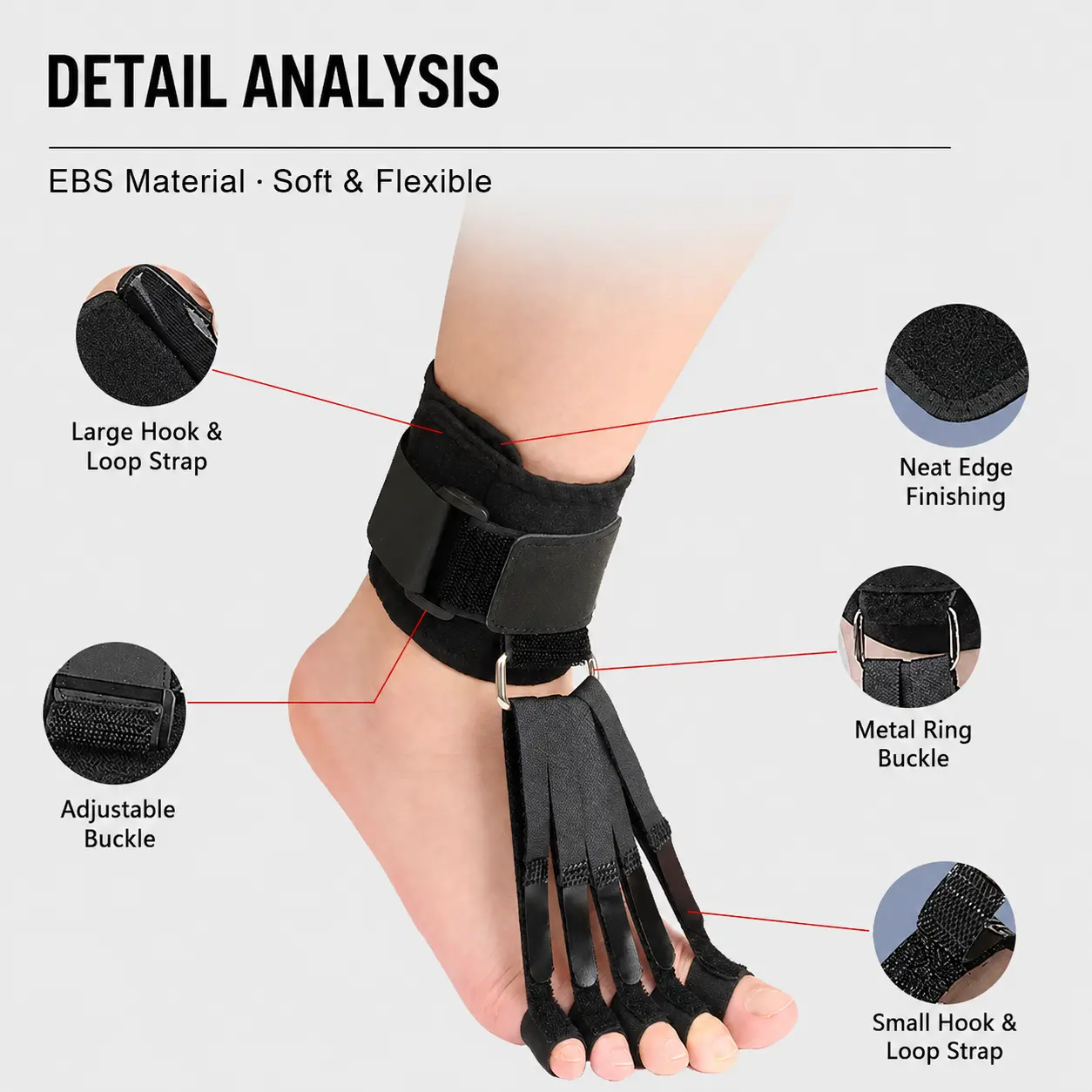 Adjustable Toe Retractor Support for Overlapping Toes & Hammer Toe Comfort
