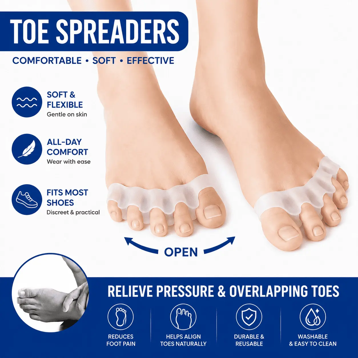 Velunor Day & Night Toe Spacer Comfort Set