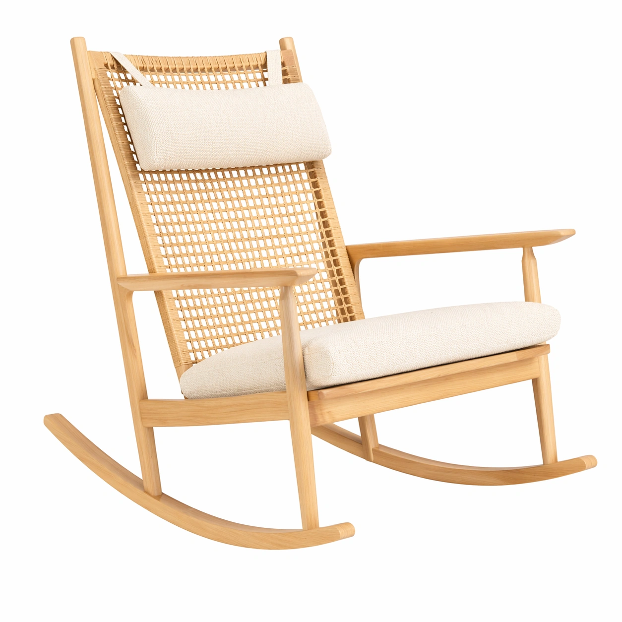 Schaukelstuhl Holz Natur mit Geflecht Rueckenlehne-dunvexa