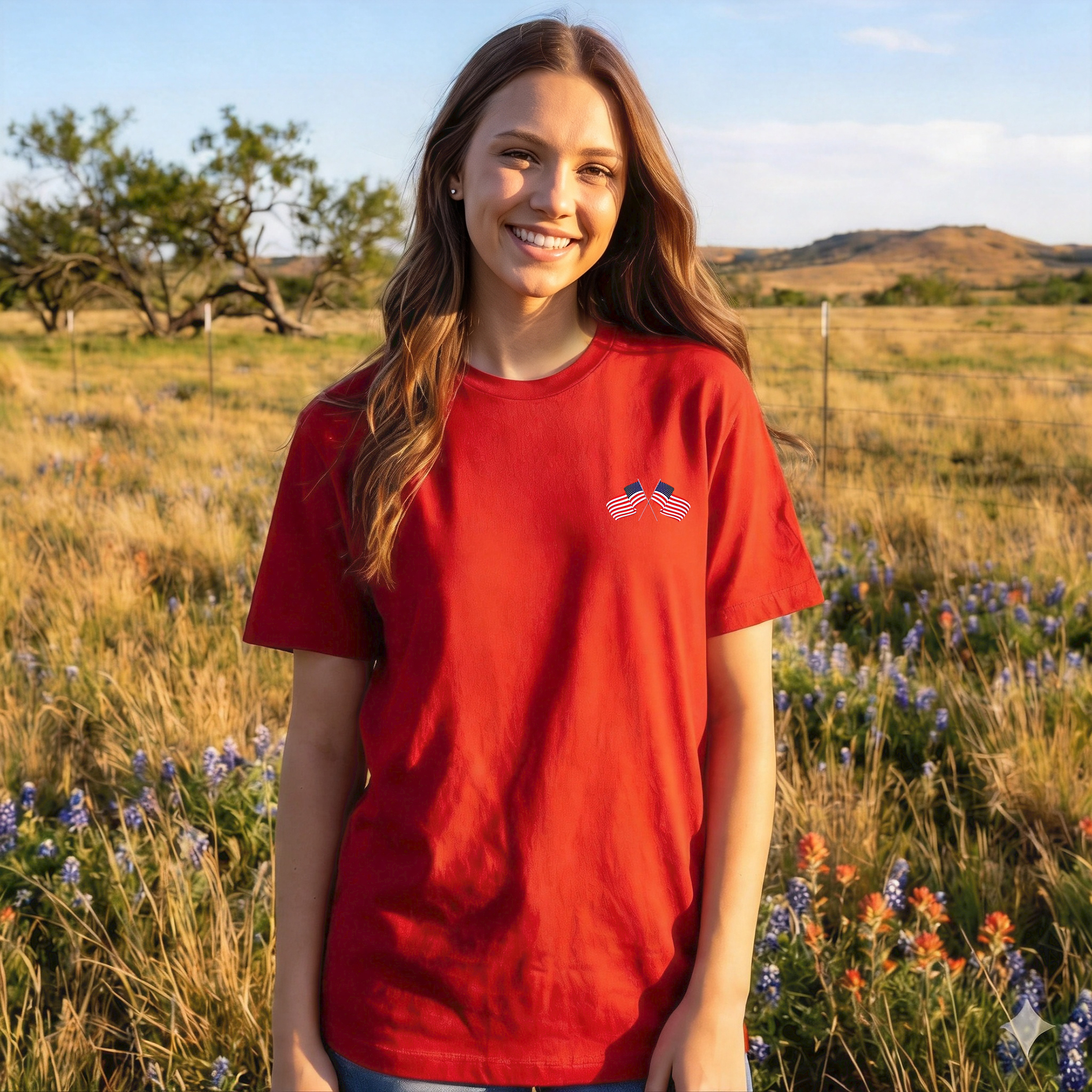 Celebrate America 250: 'I Loved This Place' Patriotic USA Flag 1776 T-Shirt