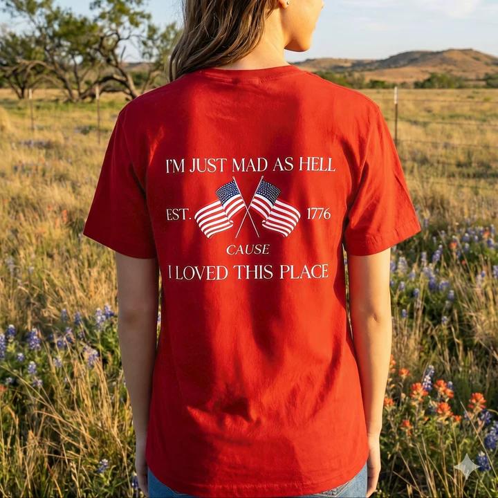 Celebrate America 250: 'I Loved This Place' Patriotic USA Flag 1776 T-Shirt