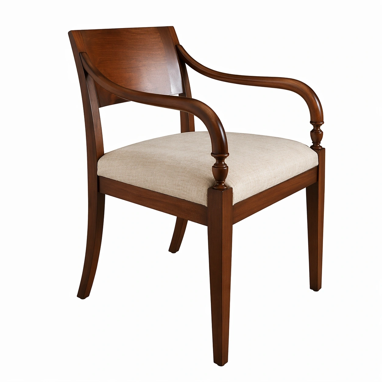 Armlehnenstuhl Holz Klassisch Braun-nivvira