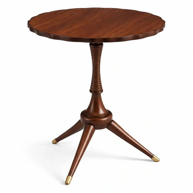 Runder Holztisch Klassisch Braun-nivvira