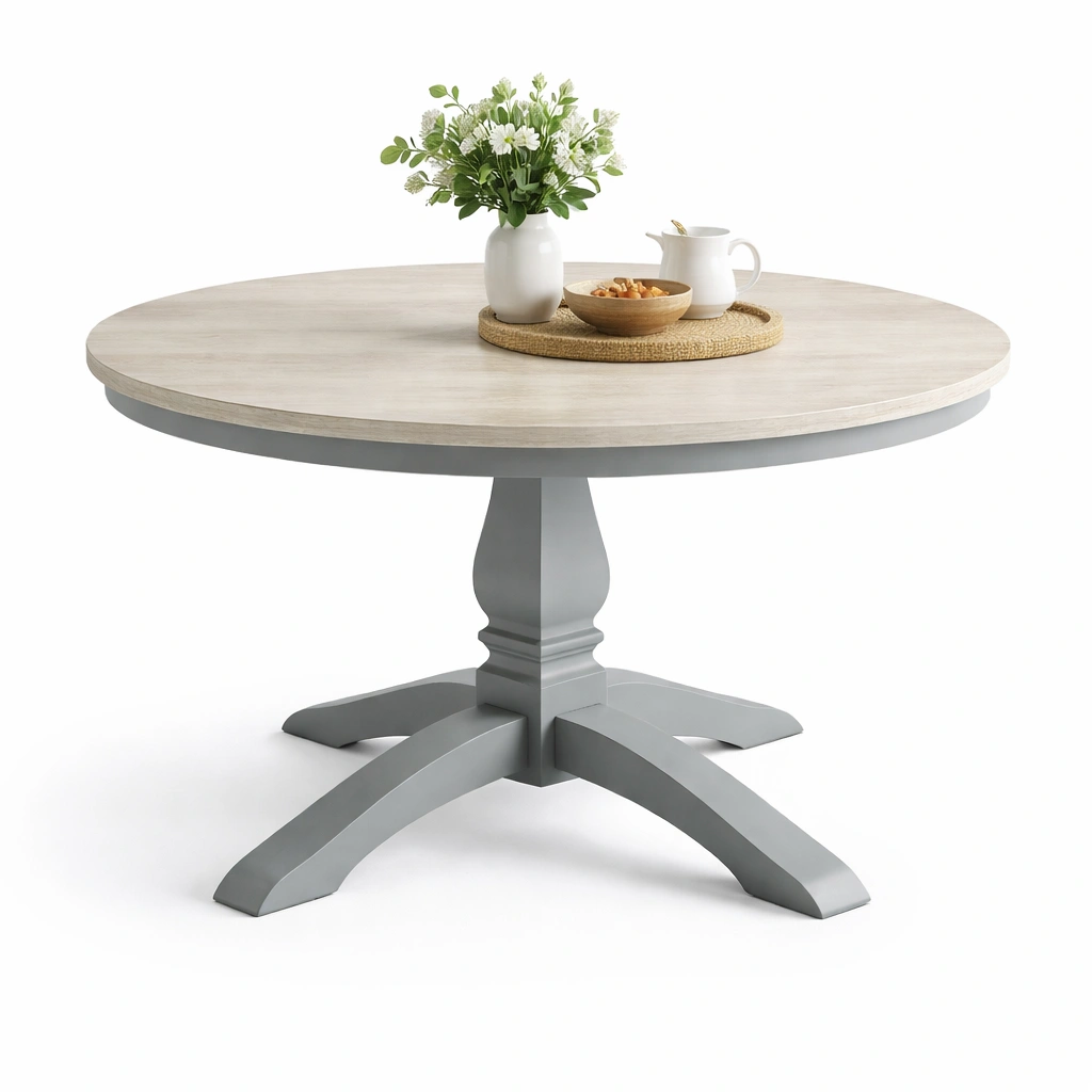 Rund Esstisch Grau Modern Holz Design-avliron