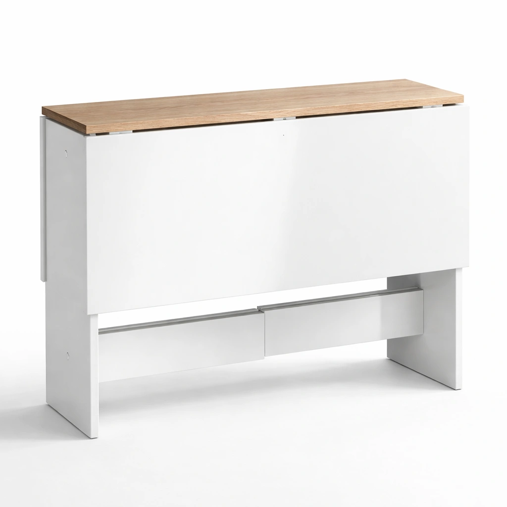 Schreibtisch Weiss Holz Modern Minimalistisch-avliron